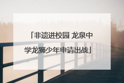 非遗进校园 龙泉中学龙狮少年申请出战