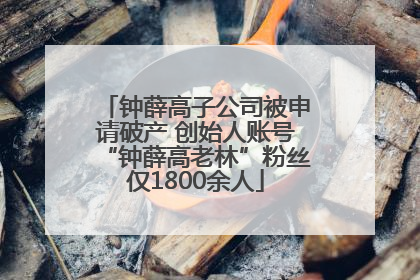 钟薛高子公司被申请破产 创始人账号“钟薛高老林”粉丝仅1800余人