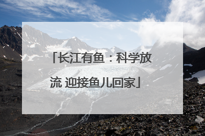 长江有鱼：科学放流 迎接鱼儿回家