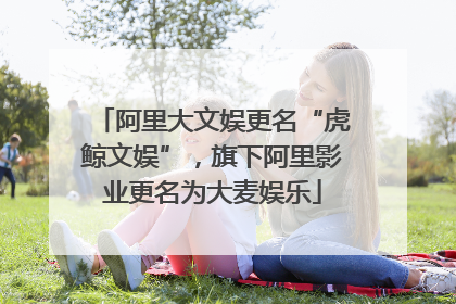 阿里大文娱更名“虎鲸文娱”，旗下阿里影业更名为大麦娱乐