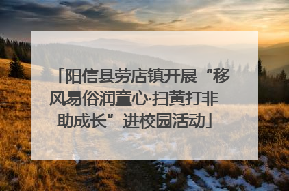 阳信县劳店镇开展“移风易俗润童心·扫黄打非助成长”进校园活动