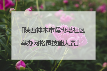 陕西神木市鸳鸯塔社区举办网格员技能大赛