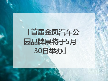 首届金凤汽车公园品牌展将于5月30日举办