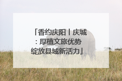 香约庆阳丨庆城：厚植文旅优势 绽放县域新活力