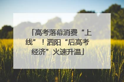 高考落幕消费“上线”！泗阳“后高考经济”火速升温