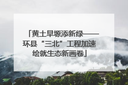 黄土旱塬添新绿——环县“三北”工程加速绘就生态新画卷