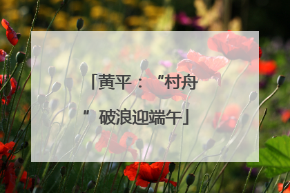 黄平：“村舟”破浪迎端午
