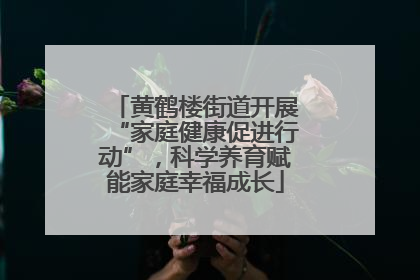 黄鹤楼街道开展“家庭健康促进行动”，科学养育赋能家庭幸福成长