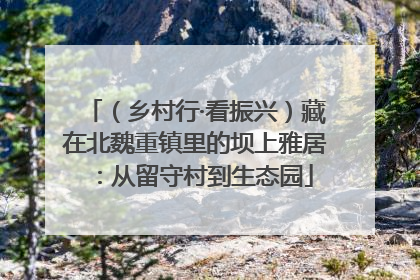 （乡村行·看振兴）藏在北魏重镇里的坝上雅居：从留守村到生态园