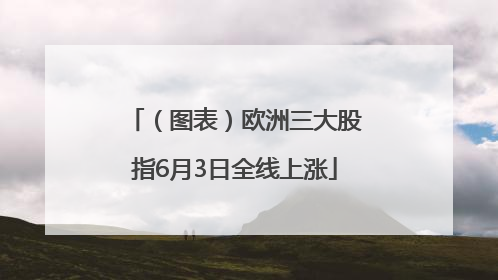 （图表）欧洲三大股指6月3日全线上涨