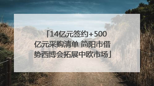 14亿元签约+500亿元采购清单 简阳市借势西博会拓展中欧市场