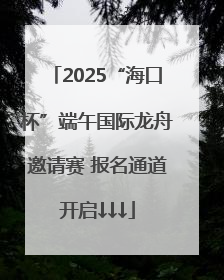 2025“海口杯”端午国际龙舟邀请赛 报名通道开启↓↓↓