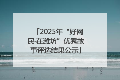 2025年“好网民·在潍坊”优秀故事评选结果公示