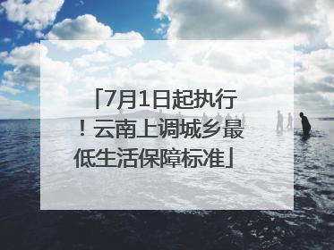 7月1日起执行！云南上调城乡最低生活保障标准