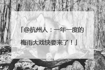 @杭州人：一年一度的梅雨大戏快要来了！
