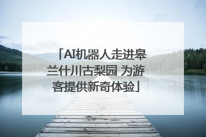 AI机器人走进皋兰什川古梨园 为游客提供新奇体验