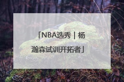 NBA选秀｜杨瀚森试训开拓者
